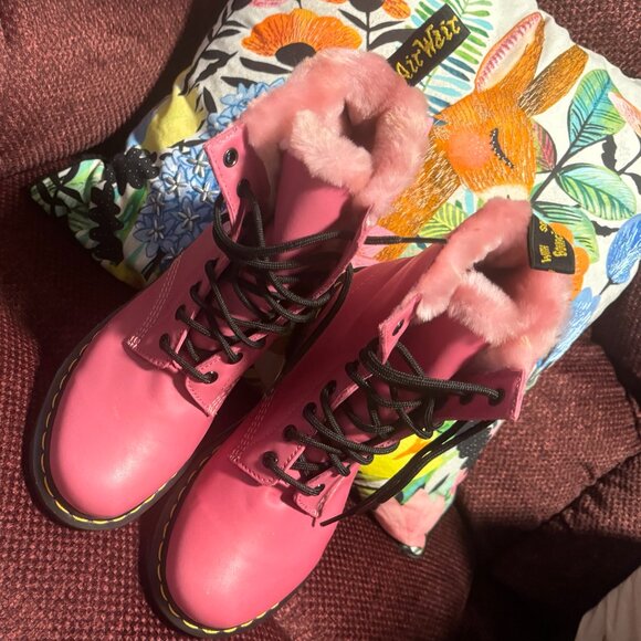 Dr. Martens Shoes - Dr. Martens leather combat boots - 8 *RARE* *NWOB* *PINK*